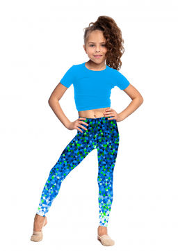 Леггенсы  Ассорти, синий-пиксели