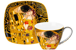 Чайн. пара 2 пр. 250 мл 11,5*9*7,5 см Поцелуй на черном, NEW BONE CHINA