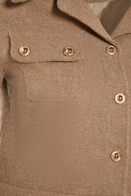 TRENDYOLMILLA Ac?k Haki Crop Dokuma Blazer Ceket TWOAW23CE00252 фото 6