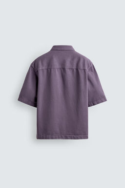 SOBRECAMISA ESTRUCTURA BORDADO / Morado - Zara фото 9