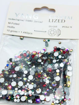 Nail Art Стразы для декора ногтей, микс (6#,8#,10#,12#,16#,20#), разноцветный, 1440 шт./уп.