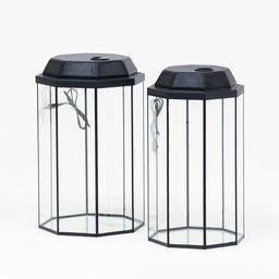 Комплект аквариумов Матрёшка с крышками, восьмигранные, 24 литра, 32 литра