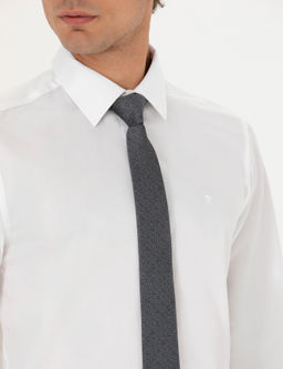 Beyaz Slim Fit Uzun Kollu G_mlek