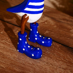 Сувенир «Утка в синем», 29 см, дерево