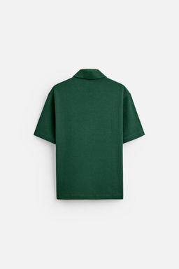 TEXTURED WEAVE POLO SHIRT WITH ZIP - Zara фото 17