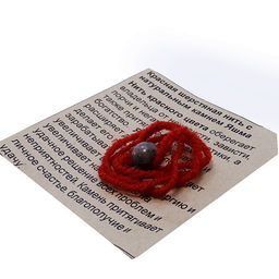 Браслет красная шерстяная нить с камнем Яшма - денежный магнит, притягивает энергии изобилия