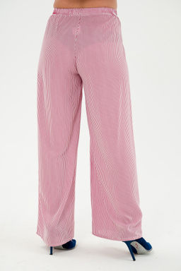 Брюки палаццо из штапеля Диана полоса розовая - Амадэль фото 4