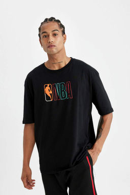 DeFactoFit Футболка Oversize с круглым вырезом и короткими рукавами NBA Wordmark  фото 7