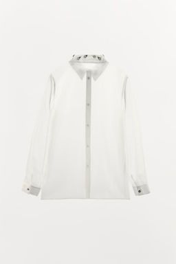 JEWELLED ORGANZA SHIRT - Zara фото 5