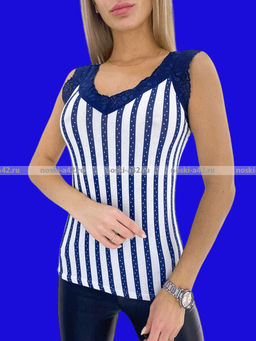 Цена за 1 шт. Майки женские Miss Emma Турция Кружево Полоса