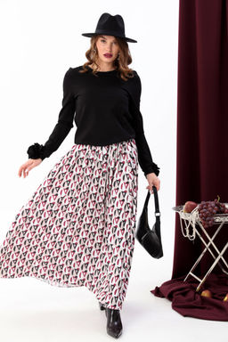 Костюм NIKVA н557-6 чёрный+ромбы бордо фото 6