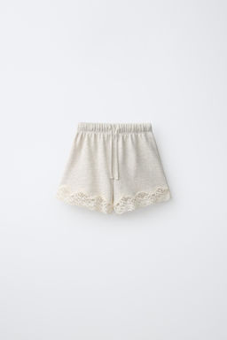 BERMUDA FELPA LACE / Beige vigor?