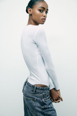 COTTON MODAL BODYSUIT - Zara фото 24