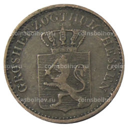 1 пфенниг 1866 года Гермнаские государства  Гессен  Дармштадт