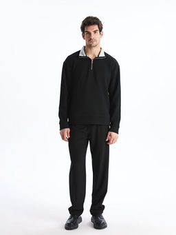 Dik Yaka Erkek Sweatshirt
