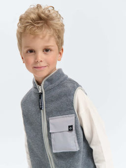 Жилет флисовый Серый меланж - Bungly фото 5