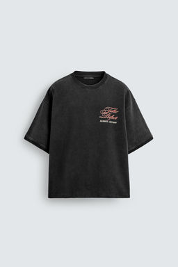 WASHED PRINTED SLOGAN SWEATSHIRT - Zara фото 6