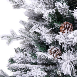 Елка "Заснеженная принцесса" 180 см, ПВХ, леска, резина с белым напылением (838 веток)