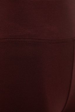 Bordo Toparlay?c? Beli Lastikli Yuksek Bel Esnek Orme Tayt TWOAW20TA0087