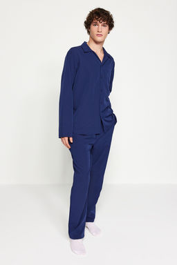 TRENDYOL MAN Gri Regular Fit Dokuma Pijama Tak?m? TMNAW24PT00057 - Trendyolmilla фото 5