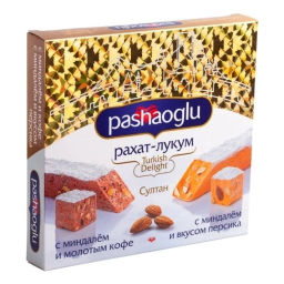 Рахат-Лукум ФАС СУЛТАН с Миндалем/Персик и с Миндалем/Кофе вес 300 г (Восточный букет)
