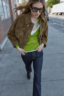 100% LEATHER BOMBER JACKET - Zara фото 16