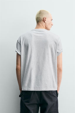 CAMISETA LAVADA TEXTO ESTAMPADO / Gris vigor? - Zara фото 3