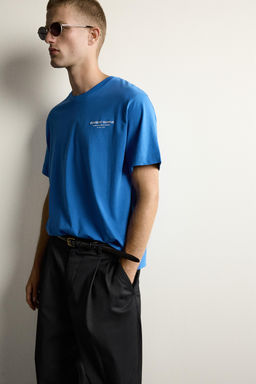 CAMISETA RELAXED FIT BORDADO COMBINADO / Azul - Zara фото 6