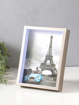 Фоторамка для фото 15×20 см «Ламберто», пластик, серебро с белым, 21×16×3.5 см