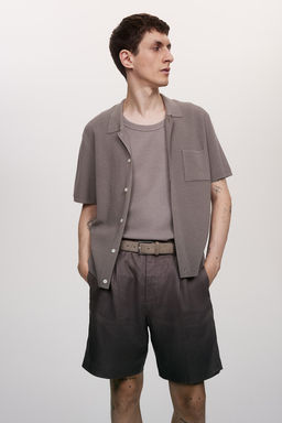 Camisa en punto texturizado Regular Fit