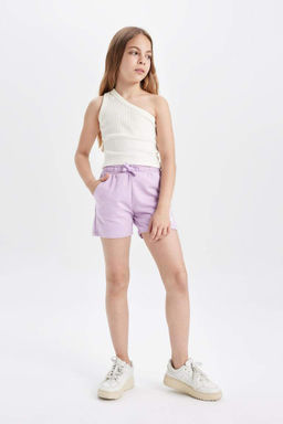 Шорты из двух частей с принтом для девочек - Defacto фото 2