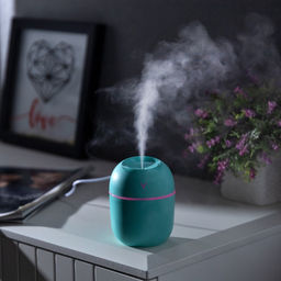 Увлажнитель воздуха, Luazon HM-20 ультразвуковой, 0.22 л, 1.5 Вт, USB, зелёный