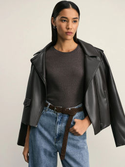 Базовая футболка в рубчик / Zarina  фото 2