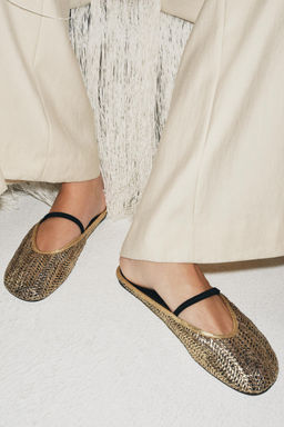 BAILARINA DESTALONADA TRENZADA / Oro - Zara фото 2