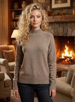 K13317 Джемпер (вязаный трикотаж) ТМ_БЕЖЕВЫЙ