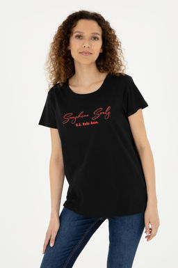 U. S. Polo Assn / Женская черная футболка - U.s. polo assn фото 3