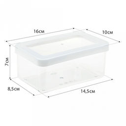 Банка для сыпучих продуктов пластмассовая Степ 0,8л, 16х10х7см, белый (Россия) - Домашняя мода фото 6