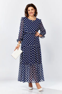 Платье LADY SECRET 25301 мультиколор (синий-горох)