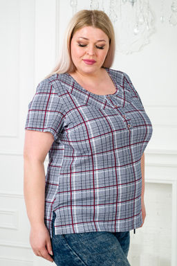 Туника женская из кулирки Наина серый макси - Амадэль фото 6