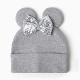 Шапка для девочки «Мышка», серая, размер 46-50 (12 мес. - 3 года)
