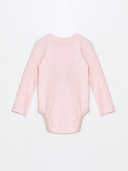 Bisiklet Yaka Uzun Kollu Bask?l? K?z Bebek ??t??tl? Body - Waikiki фото 2