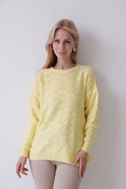 Джемпер удлиненный лимонный с шерстью альпака - Martichelli фото 17