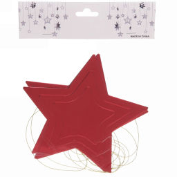 Подвесное украшение "Праздничная атмосфера" 19 см , (5 штук), красный