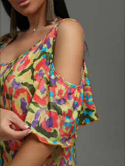 Ялта платье женское (леопард салатовый)