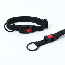 Ошейник для собак биотановый ОШ 30-50 см, чёрный - Пушистое счастье фото 2