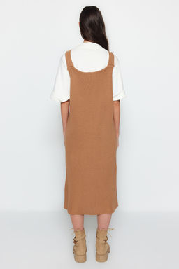 TRENDYOLMILLA Siyah Maxi Triko V Yaka Jile Elbise TWOAW24EL00011 фото 20