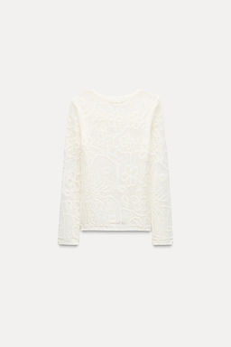 FLORAL KNIT TOP - Zara фото 3