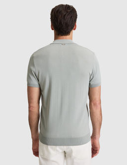 Koyu Mint Slim Fit Polo Yaka Fermuarl_ Triko Ti__rt