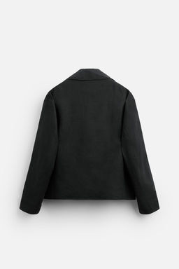 100% LINEN CROPPED TRENCH COAT - Zara фото 8