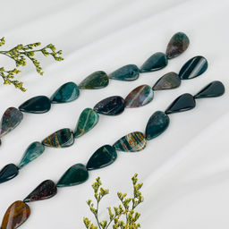 Бусины для украшений из Яшмы (Гелиотроп)